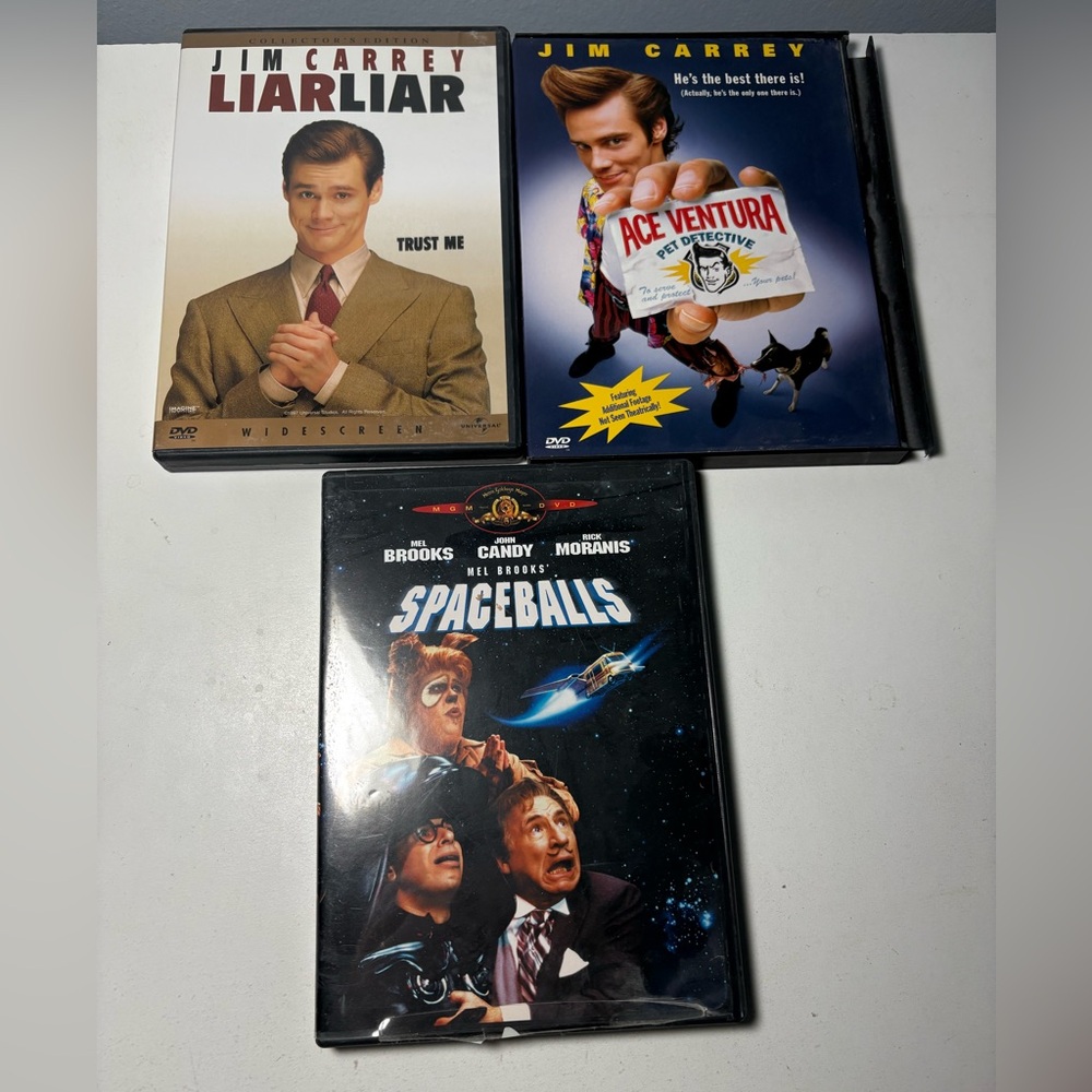 Top Comedy Movies- Ace Ventura, Liar Liar, and Spaceballs jim carrey